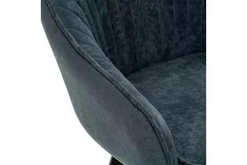 Стул с подлокотниками Leset Вайд каркас Черный велюр Темно-зеленый