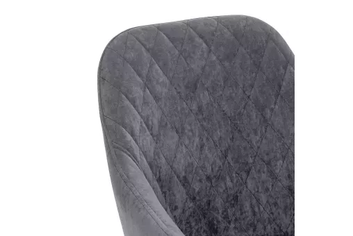 Стул с подлокотниками Leset Слим каркас Белый велюр Графит