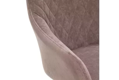 Стул с подлокотниками Leset Слим каркас Черный велюр Латте