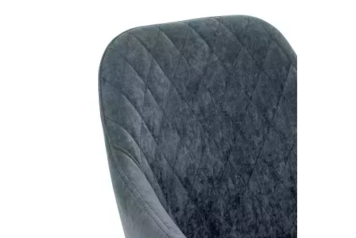 Стул с подлокотниками Leset Слим каркас Черный велюр Темно-зеленый