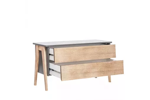Комод Leset Сканди 2 ящ. Дуб  /  Серый ясень