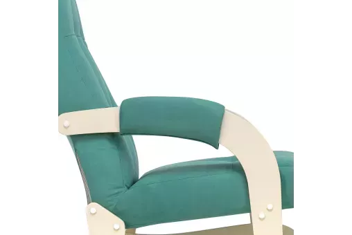 Кресло-маятник Leset Спринг  Слоновая кость V43 зелёный