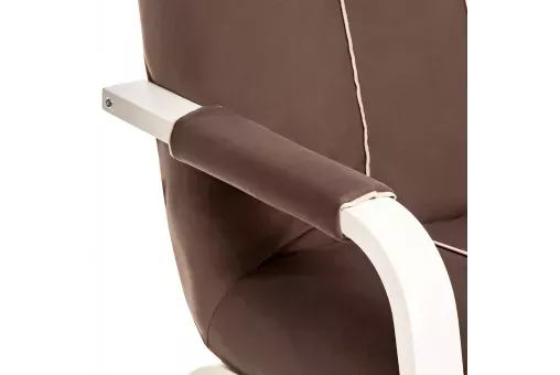 Кресло Leset Модена Люкс  Слоновая кость V23 молочный шоколад - кант V18 бежевый