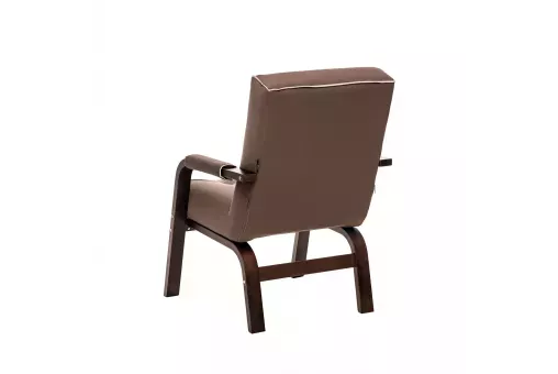 Кресло Leset Модена Люкс  Орех текстура V23 молочный шоколад - кант V18 бежевый