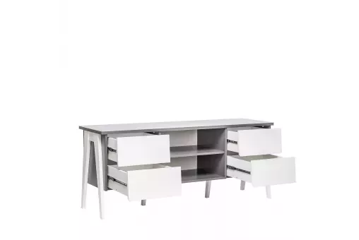 ТВ-тумба Leset Сканди Молочный дуб / Серый ясень