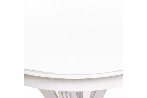 Стол раздвижной Leset Ромео 1Р белый / патина серебро