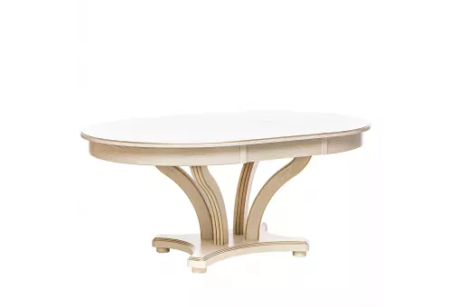 Стол раздвижной Leset Ромео 1Р слоновая кость / патина золото