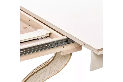 Стол раздвижной Leset Ромео 1Р слоновая кость / патина золото