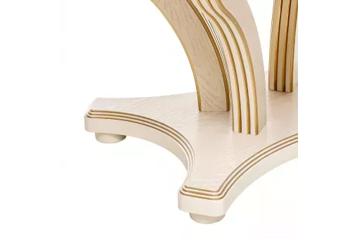 Стол раздвижной Leset Ромео 1Р слоновая кость / патина золото