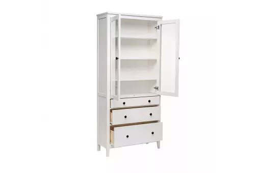 Leset Шкаф-витрина Мира (Шкаф для посуды 23)  Белый 