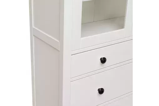 Leset Шкаф-витрина Мира (Шкаф для посуды 23)  Белый 