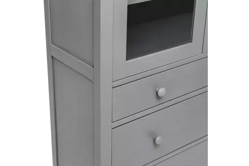 Leset Шкаф-витрина Мира (Шкаф для посуды 23)  Серый 