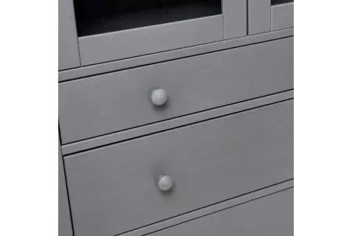 Leset Шкаф-витрина Мира (Шкаф для посуды 23)  Серый 