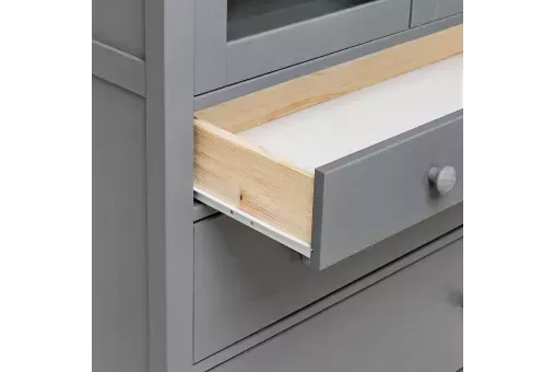 Leset Шкаф-витрина Мира (Шкаф для посуды 23)  Серый 