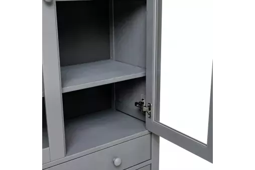 Leset Шкаф-витрина Мира (Шкаф для посуды 23)  Серый 