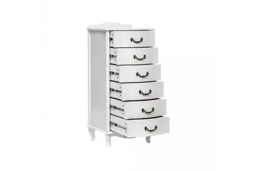 Комод Leset Джульетта узкий (6 ящ.)  Молочный дуб 