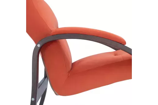 Кресло Leset Лион  Орех текстура V39 оранжевый