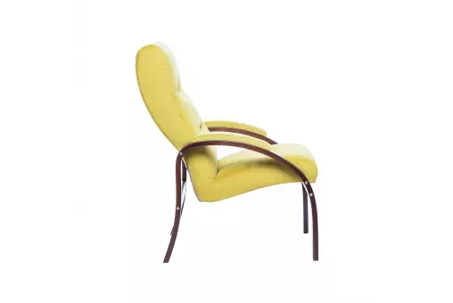Кресло Leset Лион  Орех текстура V28 желтый
