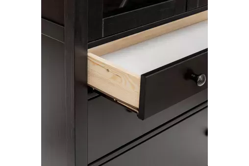 Leset Шкаф-витрина Мира (Шкаф для посуды 23)  Чёрный 