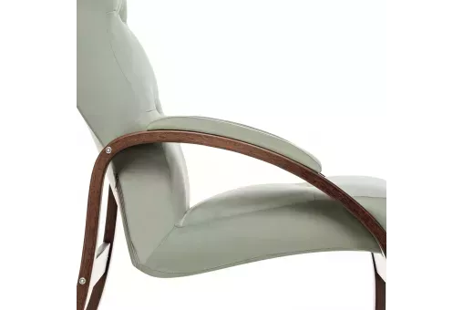 Кресло Leset Лион  Орех текстура V14 бирюзовый