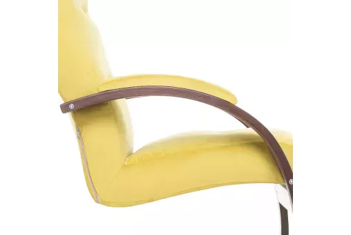 Кресло Leset Монэ  Орех текстура V28 желтый