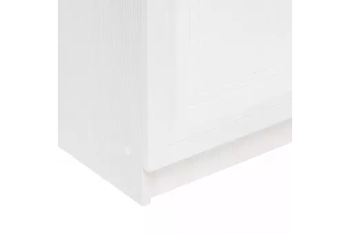 Тумба комбинированная общего назначения Leset Болтон  Холст белый - белое дерево - рамух 