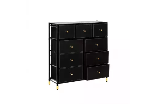 Комод Leset Хайди 9 ящиков Чёрный