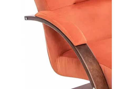Кресло-качалка Leset Милано  Орех текстура V39 оранжевый