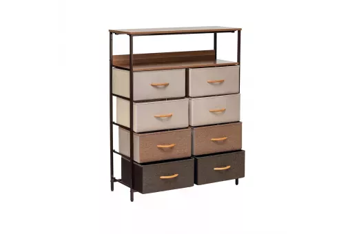 Комод Leset Локи 8 ящ. с полкой Коричневый Бежевый 