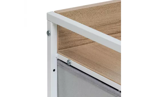 Комод Leset Ноа 4 ящ. узкий Белый / Светло-серый