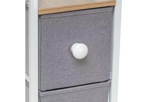 Комод Leset Ноа 4 ящ. узкий Белый / Светло-серый