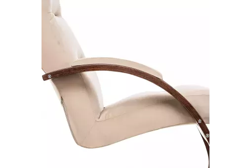 Кресло-качалка Leset Милано  Орех текстура V18 бежевый