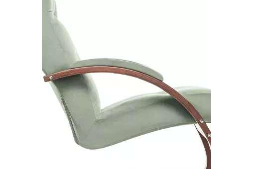 Кресло-качалка Leset Милано  Орех текстура V14 бирюзовый