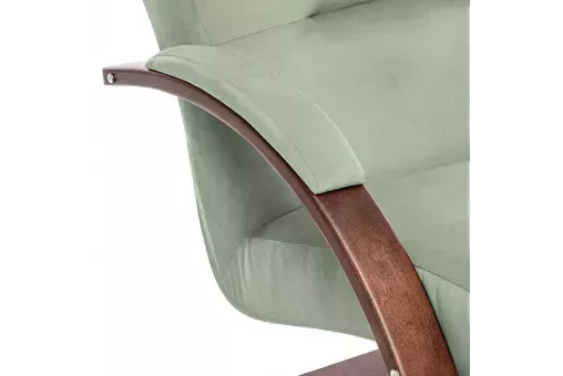 Кресло-качалка Leset Милано  Орех текстура V14 бирюзовый