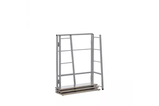 Стеллаж раскладной Leset Пако 800 трапеция Серый / атлас светлый