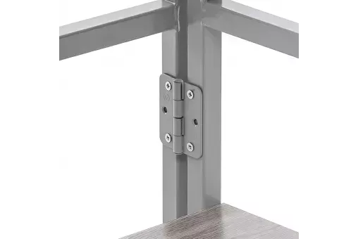 Стеллаж раскладной Leset Пако 1200 трапеция  Серый / атлас светлый