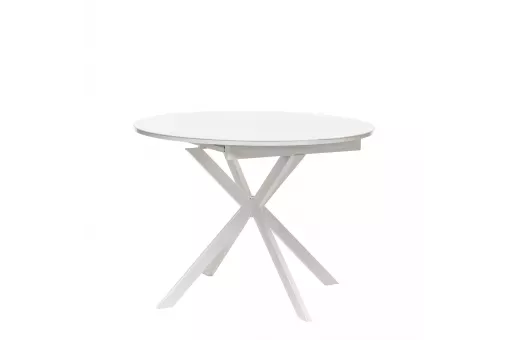 Стол раздвижной Leset Капри со стеклом белый
