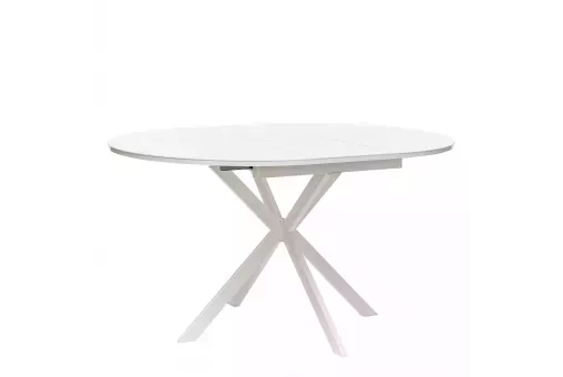 Стол раздвижной Leset Капри со стеклом белый