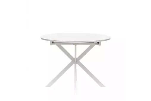 Стол раздвижной Leset Капри со стеклом белый