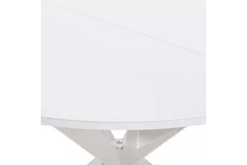 Стол раздвижной Leset Капри со стеклом белый