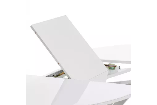 Стол раздвижной Leset Капри со стеклом белый