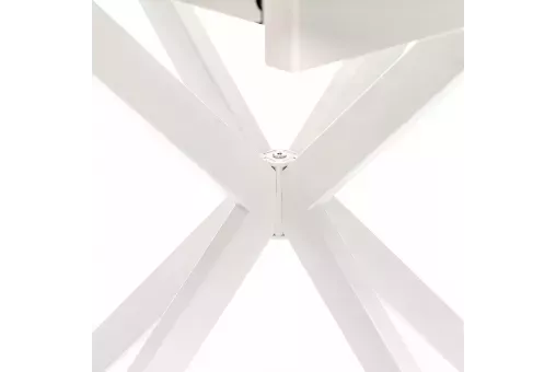 Стол раздвижной Leset Капри со стеклом белый