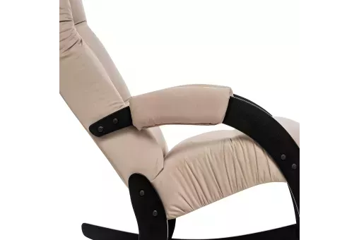 Кресло-качалка Модель 67 Венге ткань V 18  Венге V18 бежевый