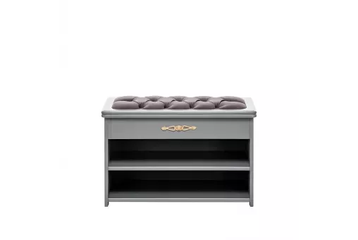 Обувница Leset Патриция  Серый ясень V19 коричнево-красный