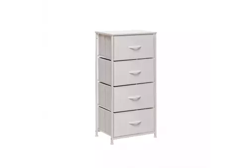 Комод Leset Линкс 4 ящ. Каркас Белый ящики Белые