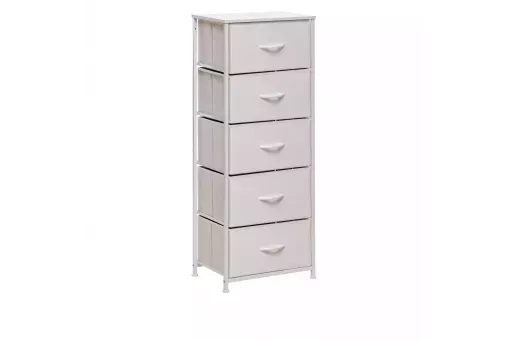 Комод Leset Линкс 5 ящ. Каркас Белый ящики Белые