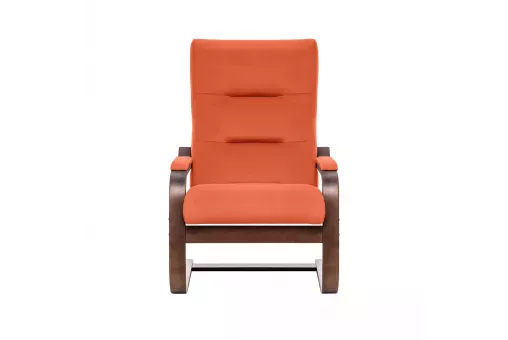 Кресло Leset Оскар  Орех текстура V39 оранжевый