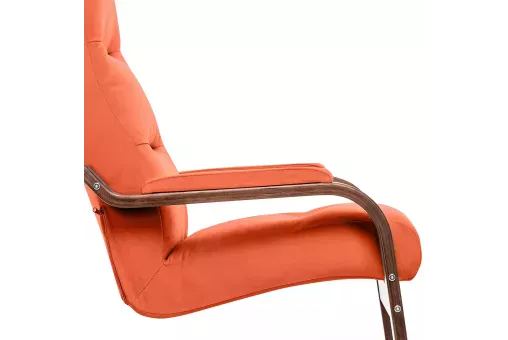Кресло Leset Оскар  Орех текстура V39 оранжевый