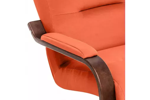 Кресло Leset Оскар  Орех текстура V39 оранжевый