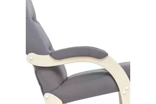 Кресло-качалка Leset Дэми  Слоновая кость V32 серый